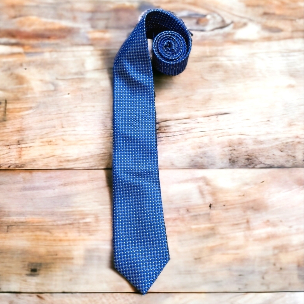 John Sparks 3D Box Blue Neck Tie - New with Tag